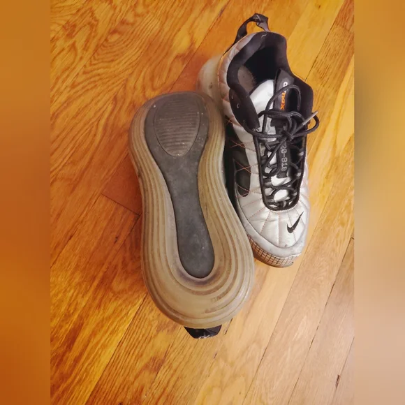 Nike Air Max Metallic Silver and Black Sneakers - Picture 4 of 4